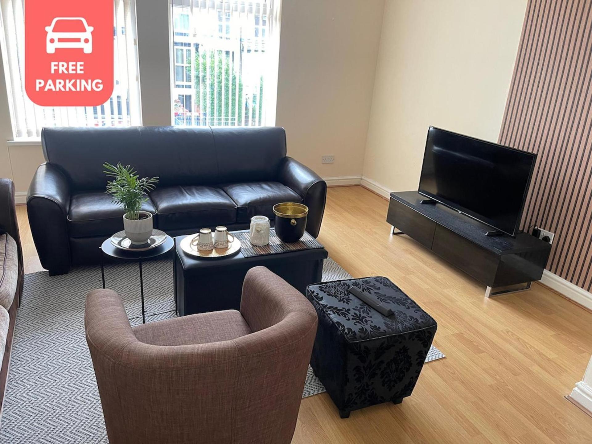 Stylish 1-Bed Apt - Sleeps 4 - Parking - Wifi Manchester Dış mekan fotoğraf